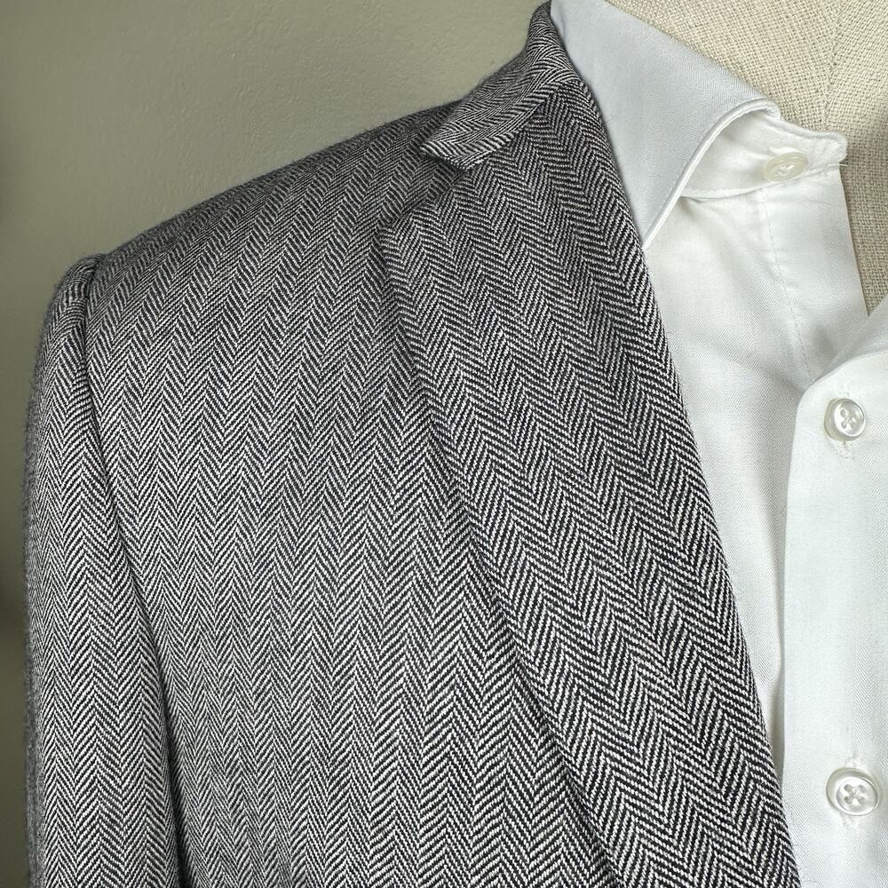 Lauren Ralph Lauren Sport Coat Men 42R Herringbone Brown Elbow patches Perfect - Picture 4 of 16